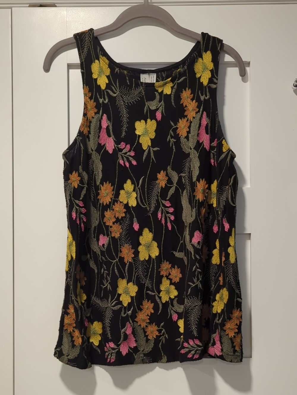 Floral Sleeveless Tank Top - Meadow Rue By Anthropologie
